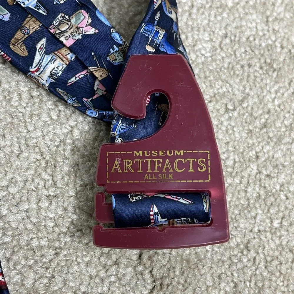 NWT Airplane Tie 100% Silk World‎ War II Navy Museum Artifacts Tie